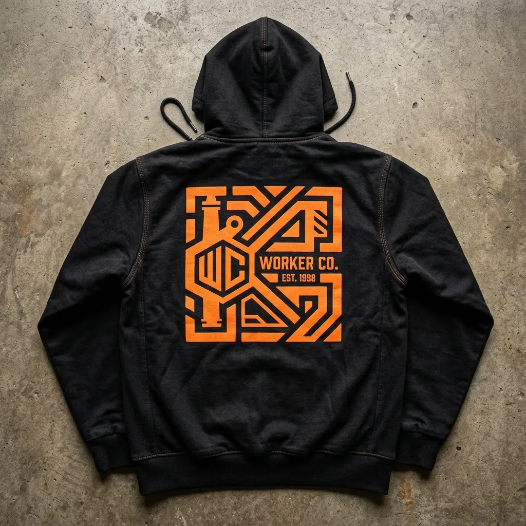 Felpa Workwear Logo Serigrafato